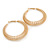 50mm Coil Spring Hoop Earrings In Gold Tone - view 6