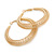 50mm Coil Spring Hoop Earrings In Gold Tone - view 3