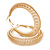 50mm Coil Spring Hoop Earrings In Gold Tone - view 2