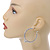 45mm Clear Crystal Ball Hoop Earrings In Rhodium Plated Alloy - view 4