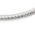 65mm Slim Clear Crystal Hoop Earrings In Rhodium Plated Alloy - view 3