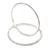 65mm Slim Clear Crystal Hoop Earrings In Rhodium Plated Alloy - view 5