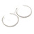 Slim Clear Diamante Hoop Earrings In Silver Plating - 60mm D - view 7