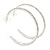 Slim Clear Diamante Hoop Earrings In Silver Plating - 60mm D