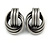 Large Knot Clip On Earrings In Pewter Tone Metal - 40mm L - view 2