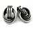 Large Knot Clip On Earrings In Pewter Tone Metal - 40mm L - view 5