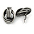Large Knot Clip On Earrings In Pewter Tone Metal - 40mm L - view 6