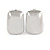 Polished Silver Tone Square Clip On Earrings - 25mm L - view 2