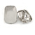 Polished Silver Tone Square Clip On Earrings - 25mm L - view 3