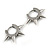 15mm Small Spiky Hoop Earrings In Silver Tone