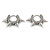 15mm Small Spiky Hoop Earrings In Silver Tone - view 3