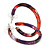 37mm Medium Acrylic/ Plastic Hoop Earrings (Purple/ Pink/ Black)
