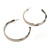 55mm Trendy Marble Effect Light Grey/ Pale Pink Acrylic/ Plastic/ Resin Hoop Earrings - view 6