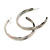 55mm Trendy Marble Effect Light Grey/ Pale Pink Acrylic/ Plastic/ Resin Hoop Earrings - view 7