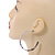 55mm Trendy Marble Effect Light Grey/ Pale Pink Acrylic/ Plastic/ Resin Hoop Earrings - view 4