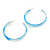 55mm Trendy Marble Effect Light Blue/ Transparent Acrylic/ Plastic/ Resin Hoop Earrings - view 7