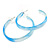 55mm Trendy Marble Effect Light Blue/ Transparent Acrylic/ Plastic/ Resin Hoop Earrings - view 8
