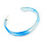 55mm Trendy Marble Effect Light Blue/ Transparent Acrylic/ Plastic/ Resin Hoop Earrings - view 5