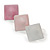 Trendy Pastel Pink Triple Square Drop Earrings In Silver Tone - 50mm L - view 6