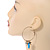 40mm Slim Hoop Earrings with Charm Detailing In Matte Gold Finish - view 3