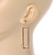 Geometric Open Square With Ball Drop Earrings In Matte Gold Tone - 60mm L - view 3