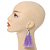 Long Lavender Cotton Tassel Earring In Silver Tone - 10cm Long - view 2