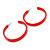 50mm Trendy Red Acrylic/ Plastic/ Resin Hoop Earrings - view 7