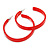50mm Trendy Red Acrylic/ Plastic/ Resin Hoop Earrings - view 4