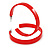 50mm Trendy Red Acrylic/ Plastic/ Resin Hoop Earrings - view 6