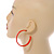 50mm Trendy Orange Acrylic/ Plastic/ Resin Hoop Earrings - view 3