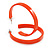 50mm Trendy Orange Acrylic/ Plastic/ Resin Hoop Earrings - view 7