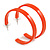 50mm Trendy Orange Acrylic/ Plastic/ Resin Hoop Earrings