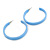 50mm Trendy Cornflower Blue Acrylic/ Plastic/ Resin Hoop Earrings - view 7