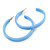 50mm Trendy Cornflower Blue Acrylic/ Plastic/ Resin Hoop Earrings - view 5