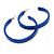 50mm Trendy Blue Acrylic/ Plastic/ Resin Hoop Earrings - view 5