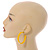 50mm Trendy Yellow Acrylic/ Plastic/ Resin Hoop Earrings - view 9
