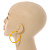 50mm Trendy Yellow Acrylic/ Plastic/ Resin Hoop Earrings - view 2
