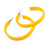 50mm Trendy Yellow Acrylic/ Plastic/ Resin Hoop Earrings - view 4