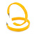 50mm Trendy Yellow Acrylic/ Plastic/ Resin Hoop Earrings