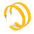 50mm Trendy Yellow Acrylic/ Plastic/ Resin Hoop Earrings - view 7