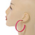 50mm Trendy Pastel Pink Acrylic/ Plastic/ Resin Hoop Earrings - view 3