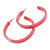 50mm Trendy Pastel Pink Acrylic/ Plastic/ Resin Hoop Earrings - view 7