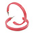 50mm Trendy Pastel Pink Acrylic/ Plastic/ Resin Hoop Earrings - view 4