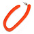 Trendy Burnt Orange Acrylic/ Plastic/ Resin Oval Hoop Earrings - 60mm L - view 5