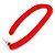 Trendy Red Acrylic/ Plastic/ Resin Oval Hoop Earrings - 60mm L - view 7
