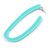 Trendy Mint Acrylic/ Plastic/ Resin Oval Hoop Earrings - 60mm L - view 6