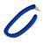 Trendy Blue Acrylic/ Plastic/ Resin Oval Hoop Earrings - 60mm L - view 5