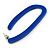 Trendy Blue Acrylic/ Plastic/ Resin Oval Hoop Earrings - 60mm L - view 4