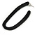 Trendy Black Acrylic/ Plastic/ Resin Oval Hoop Earrings - 60mm L - view 6