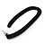 Trendy Black Acrylic/ Plastic/ Resin Oval Hoop Earrings - 60mm L - view 7